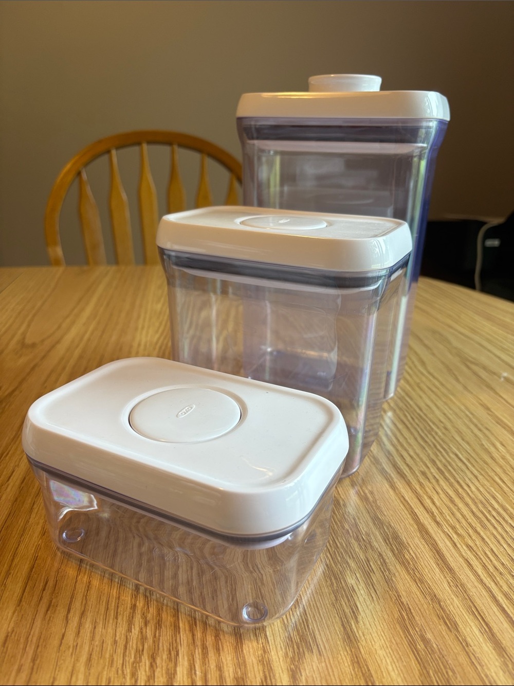 OXO White and Clear Modular Food Storage Canister Set